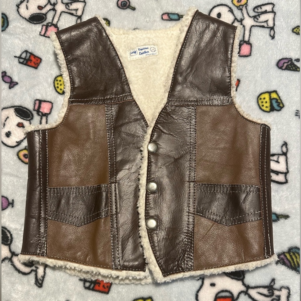 Kids Genuine leather vest